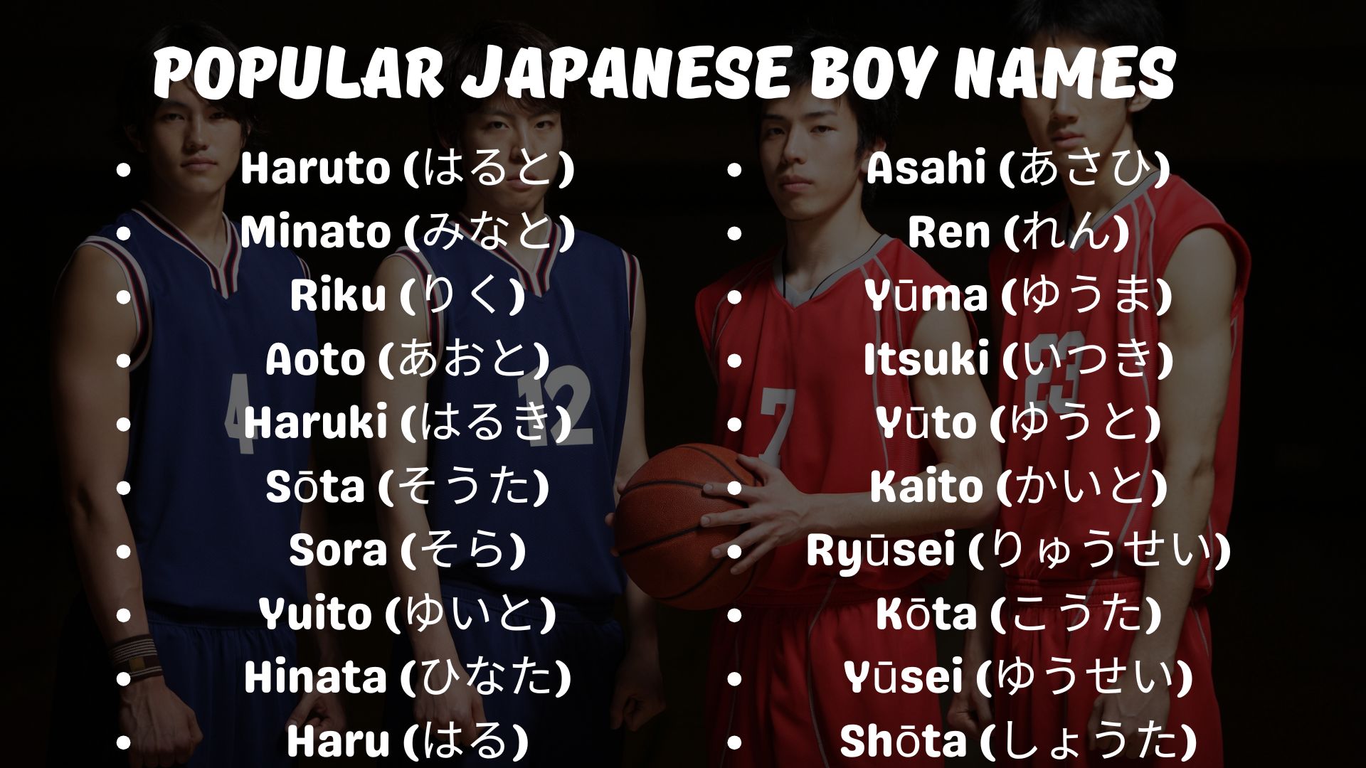 Popular Japanese Boy Names
