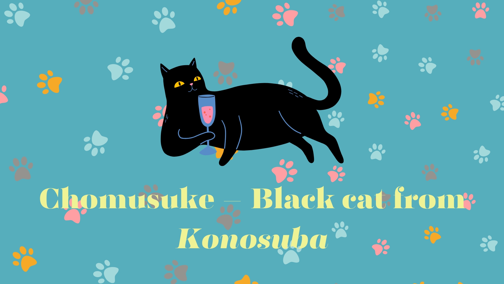 Chomusuke – Black cat from Konosuba